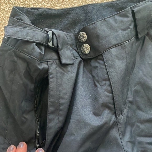 Columbia Black Ski/Snow Pants Zip Up and Snap Youth 10/12 - Picture 2 of 8
